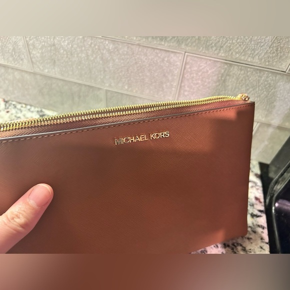 Michael Kors Handbags - NWT Michael Kors Brown Clutch Bag